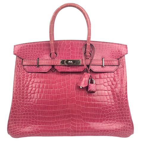 crocodile hermes birkin 35 rose|hermes crocodile birkin bag knockoff.